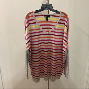 Lane Bryant Gray Stripes Sweatshirt Size 22